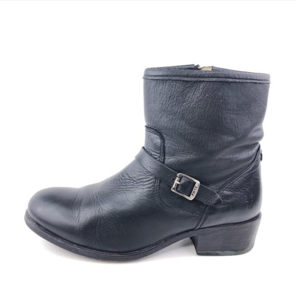 Frye Lynn Strap Short Zipper Ankle Boots 6.5B